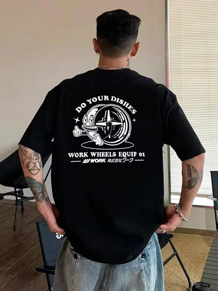 New Snail Wheel Hub Work Forged Keeping Wheels Printed Graphic T-shirt Men's Short Sleeve T-shirt High Quality Women's Clothing