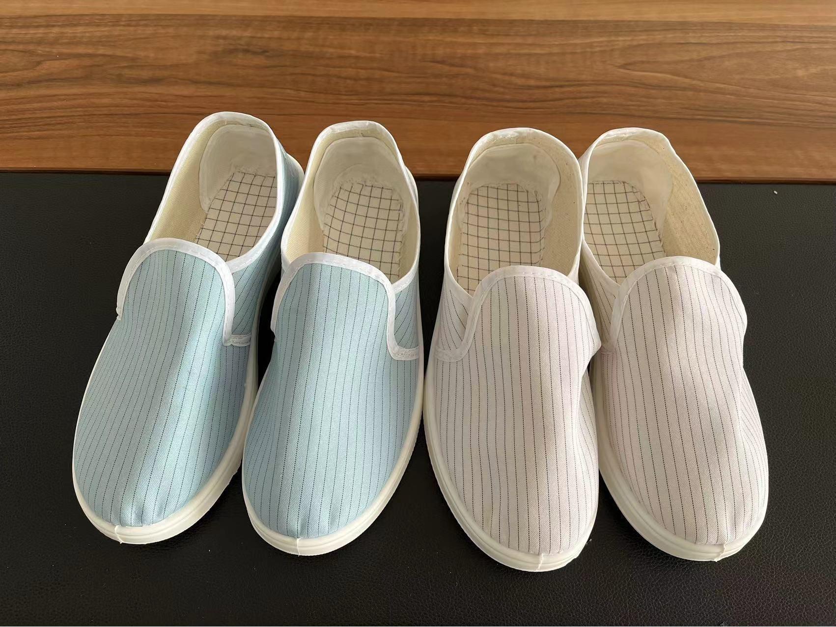 Антистатические полосатые парусиновые полуботинки для чистых помещений