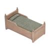 1:12 Miniature Dollhouse Birch Bed Mini Furniture Doll House Decoration AccessoriesBrown