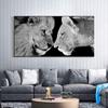 Black and White Wild Animal Lion Canvas Painting Lion Family Posters Prints Modern Wall Art Pictures for Living Room Home Decor