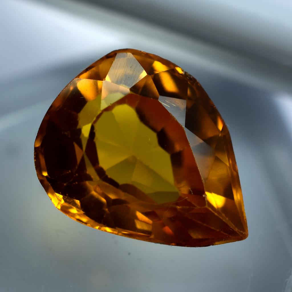 Certified 5.80 Ct Natural Orange Sapphire Perfect Pear Cut Loose Gemstone