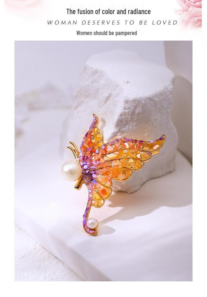 Mother-of-Pearl DIY Brooch Kit - Intangible Cultural Heritage Craft for Teacher's Day