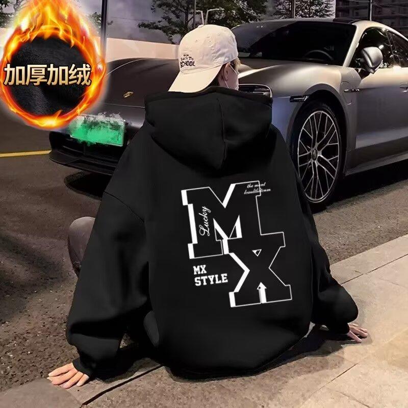 Retro svetr Hong Kong Style Pánské Jarní a Podzimní Pánský svetr s kapucí Americký Heavy High Street Ins Fashion Brand Baggy Coat