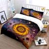 Colorful Galaxy Spiral Decoration Set Soft Comfortable Duvet Cover Bedding Set Included 1*Duvet Cover & 2*Pillowcases, Gift
