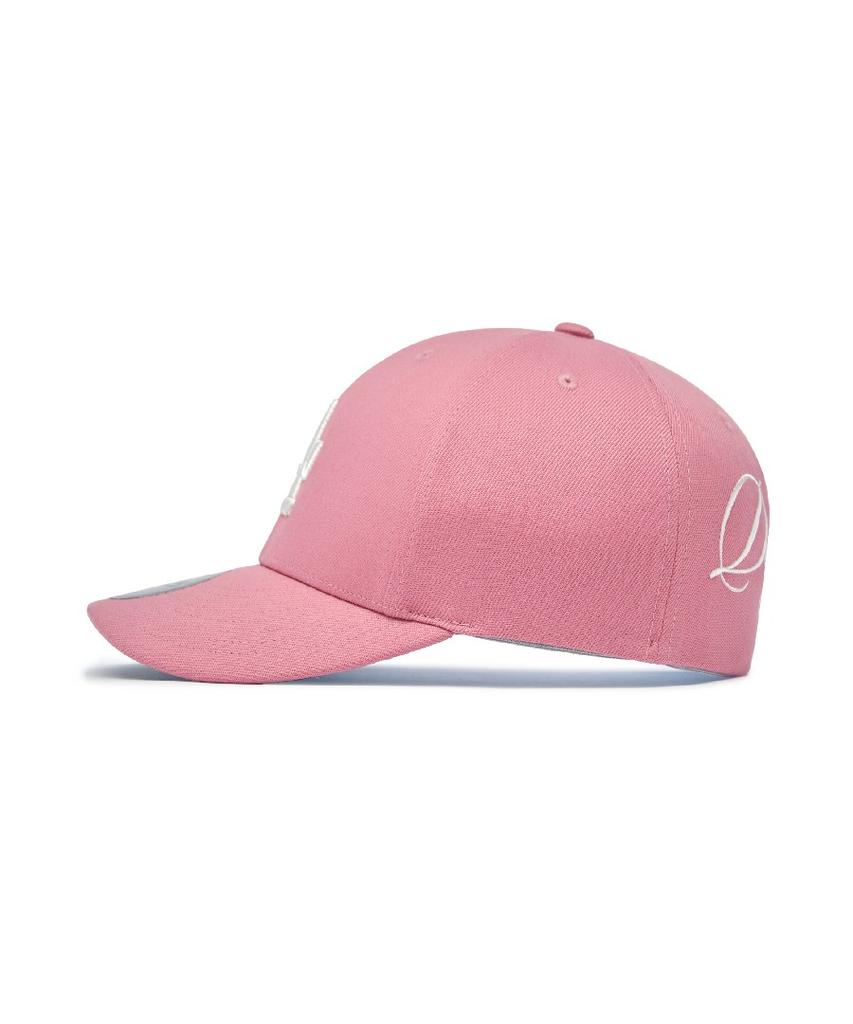 Emelbi Signature Cursive Structure Ball Cap La (Pink)
