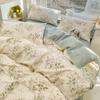 Simple Leaves Floral Printed Duvet Cover Set with Sheet Pillowcases No Filling Soft Bed Linen Full Queen Size Woman Home Bedding