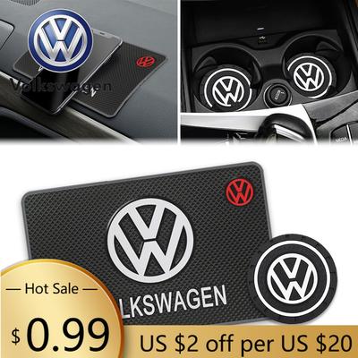 VOLKSWAGEN VW Autós Pohártartók Vizes Pohár Tárolók Belső Műszerfal Csúszásgátló Szőnyeg Volkswagen VW CC GTI Polo 6 Golf Touareg Pass-hoz