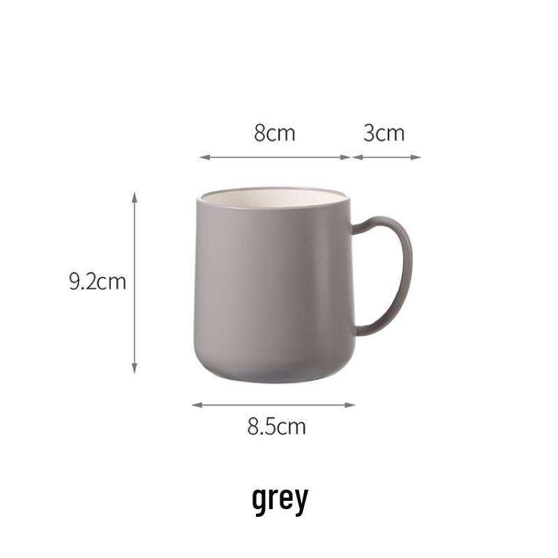 

Thickened Toothbrush Mug with Handle for Couples and Students 301-400ml сірий колір