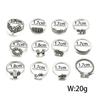 12pcs Gothic Elephant Fox Cactus Finger Knuckle Rings Set for Women Tree Leaf Geometric Arrow Rings Jewelry