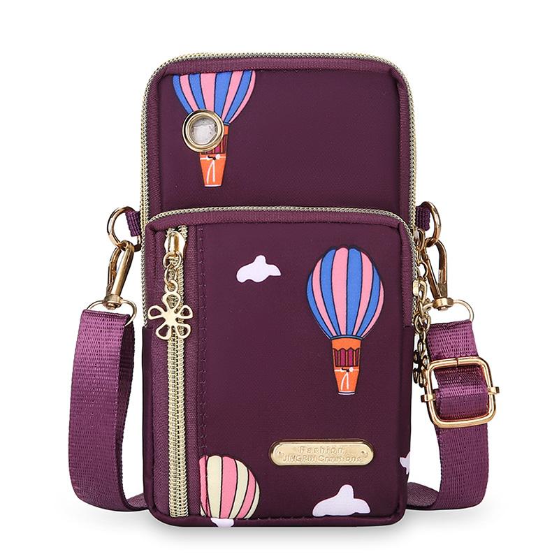Minimalist Women's Phone Sling Bag – Lightweight Nylon Crossbody with ID Pocket, Ideal for Travel & Shopping