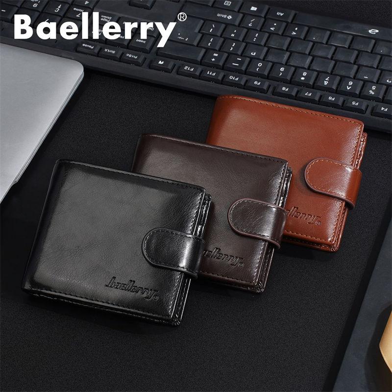 Baellerry Vintage Design Short Wallets for Men Fashion Card Holder Classic Coin Purses