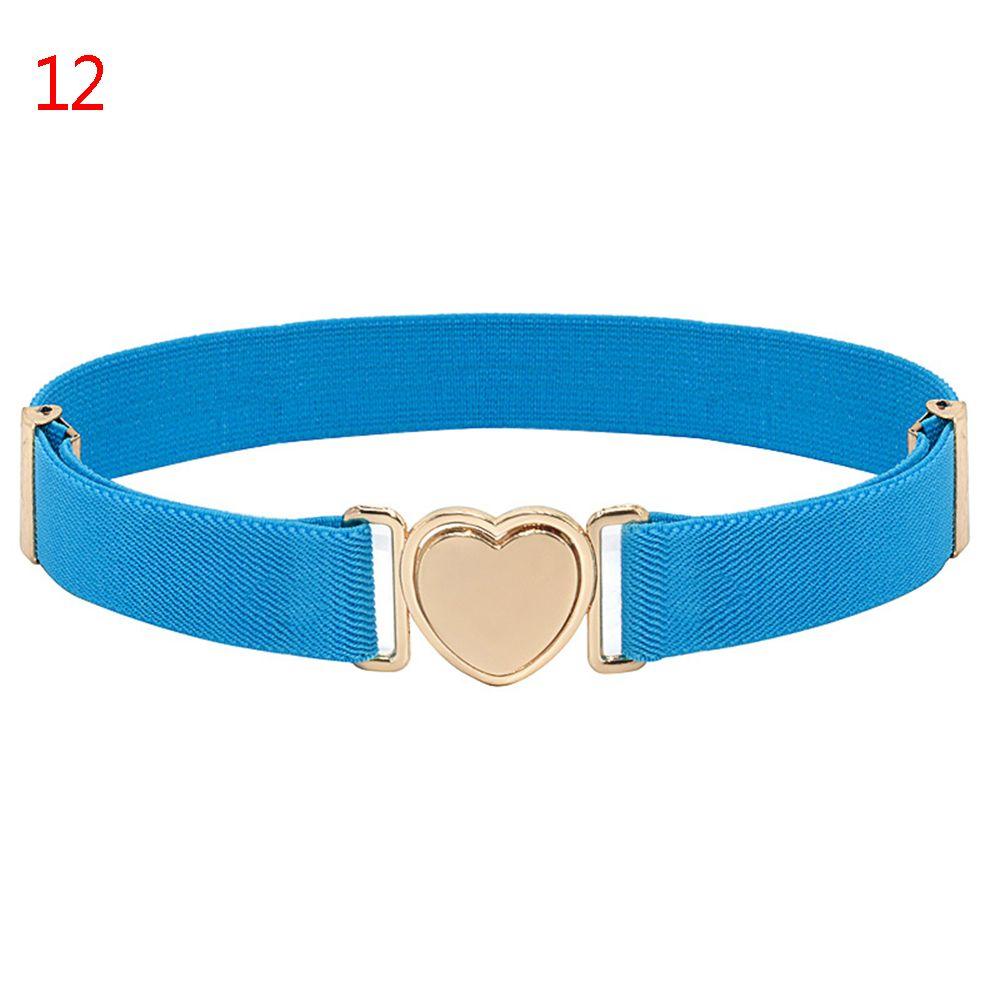 Fashion Stretch Kids Heart Belt Waist Belt Dresses Elastic Belts Girls