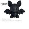Cute Cartoon Bat Decor 3D Printed Figurine with Knitted Texture, Halloween Decoration, Home Office Space Decoration Animal Statue for Desk Shelf