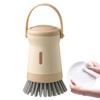 Non-Scratch Pot Cleaning Brush Ergonomic Soap Dispensing Palm Brush Kitchen Scrub Brush  Kitchen