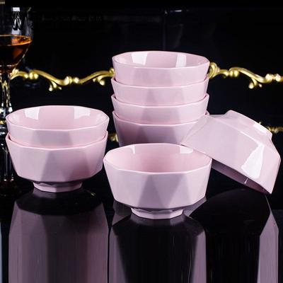 Diamant Schüssel Kreative Japanischen stil Reine Farbe Haushalt Keramik Reis Schüssel Instant Nudel Schüssel