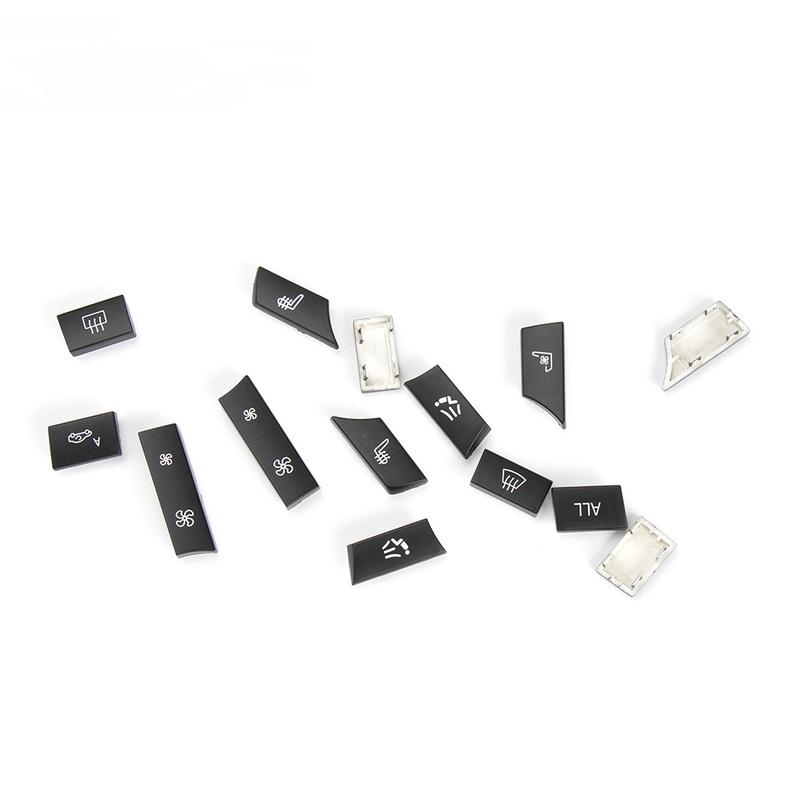 For BMW F10 F06 F12 F01 F02 Car Front Console Dash Air Conditioner Button Key Caps Set Replacement For BMW 5 6 7 Series GT 14pcs