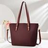 Classic Pu Large Capacity Tote Bag With Zipper Closure For Daily Use Women