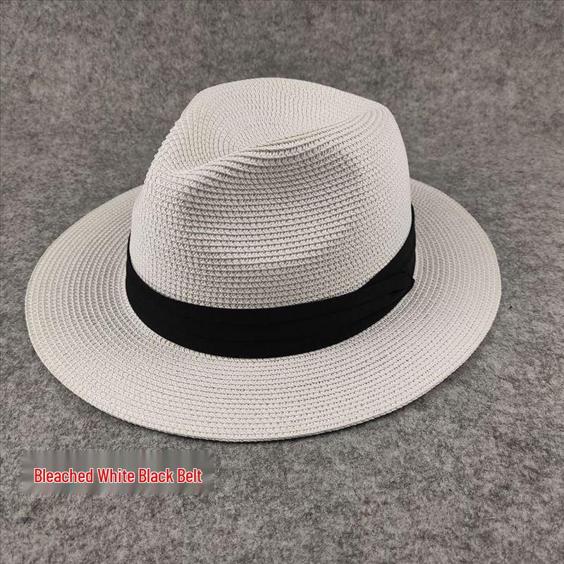 Trendy Plus Size Men's Panama Straw Hat for Sun Protection on Beach & Summer Travel