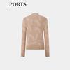 PORTS Women's 'Rhythm LOGO' Semi-High Collar Wool Sweater