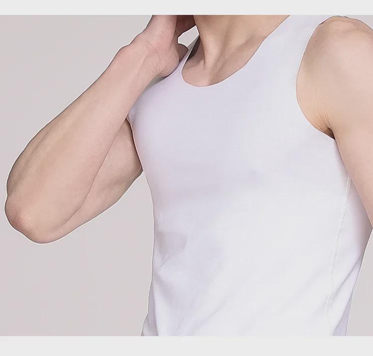Men's Seamless Slim Fit Ribbed Combed Cotton Tank Top