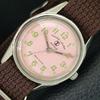 HAND-WINDING VINTAGE FAVRE LEUBA 253 SEA KING SWISS MENS PINK WATCH A703007-1