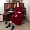 Set Abito Rosso in Velluto Donna Taglie Forti Autunno/Inverno 2025