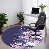 1pc Floral Pattern Office Round Area Rug, Indoor Mat Suitable For Office, Under Office Chairs Bedroom Living Room Home Decor, Room Deco