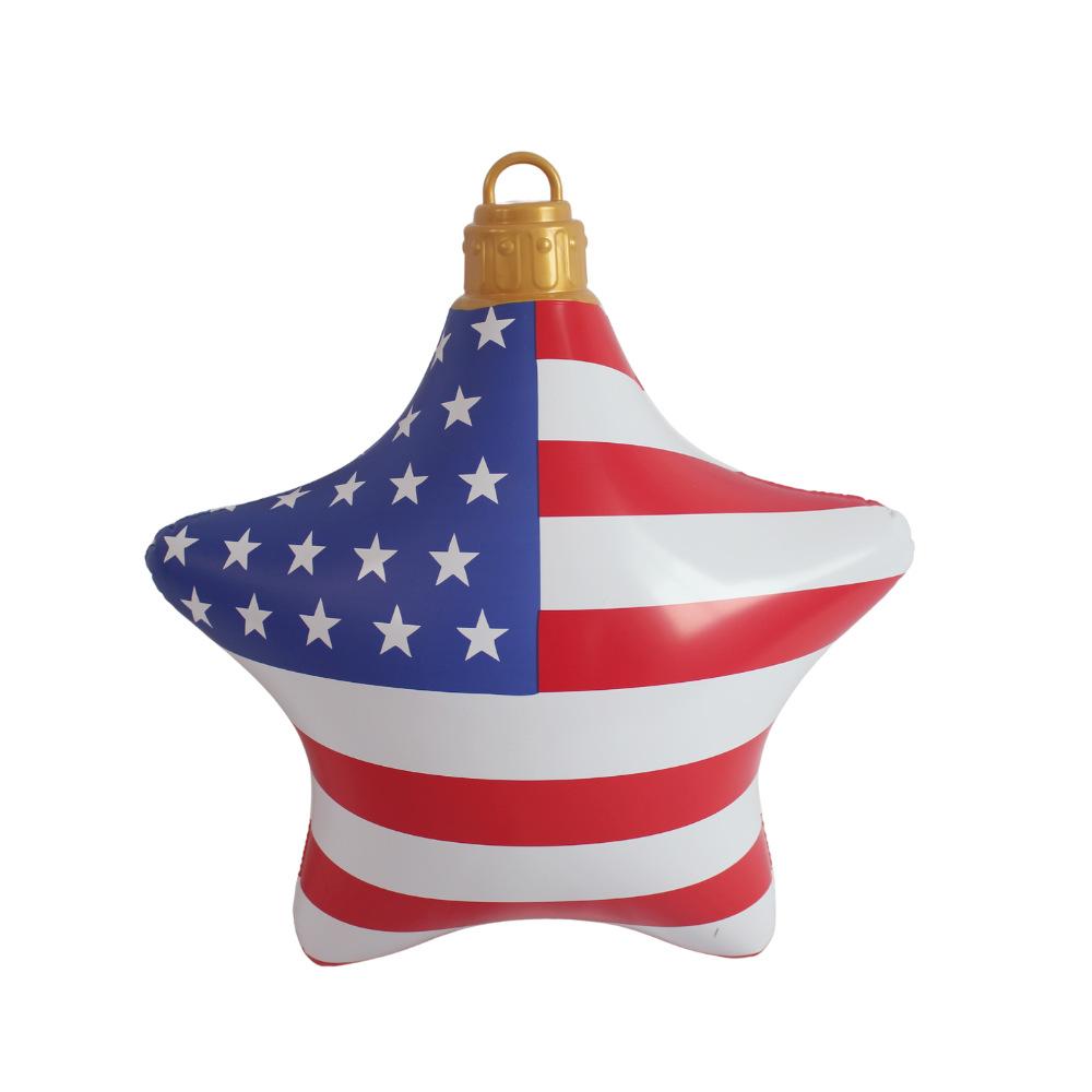 

Cross Border Christmas Decorations PVC Lanterns Inflatable Christmas Balls Courtyard Party Atmosphere Decoration Supplies 1pc зірка