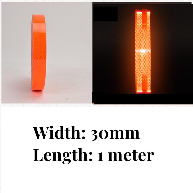 15 mm/30 mm DIY reflekterende klistremerker for biler, motorsykler, elektriske sykler, hjelmer, refleksremser Sikkerhetsadvarsel felgdekaltape