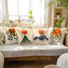 Double-Sided Printed Throw Pillow Covers, Watercolor Sun & Mountain Print Cushion Cases, Calming Zen Aesthetic For Sofa Bedroom
