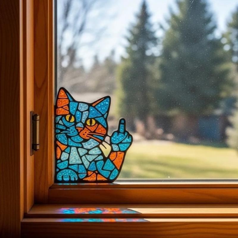 

Ку-ку Средний палец Животное Акриловое Украшение для Угла Окна