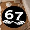 Unicorn Celebration Number 67 Round mat, Anti-slip Circle Carpet Chair rug For livingroom,Bedroom, doormat home decor Gift Christmas Gifts