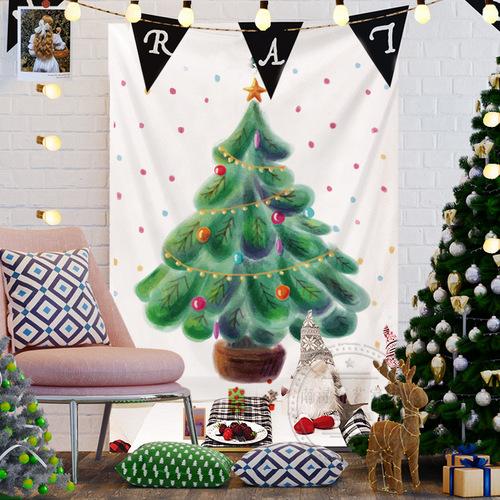 Tapestry Christmas Background Cloth Party Atmosphere Wall Hanging Cloth Bedroom Decoration Christmas Tree Tapestry