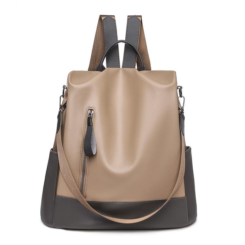 Nouveau Sac à Dos Mode Simple Color Block, Sac à Bandoulière Simple Grande Capacité, Sac à Dos Tendance Décontracté, Tendance Sacs pour Femmes