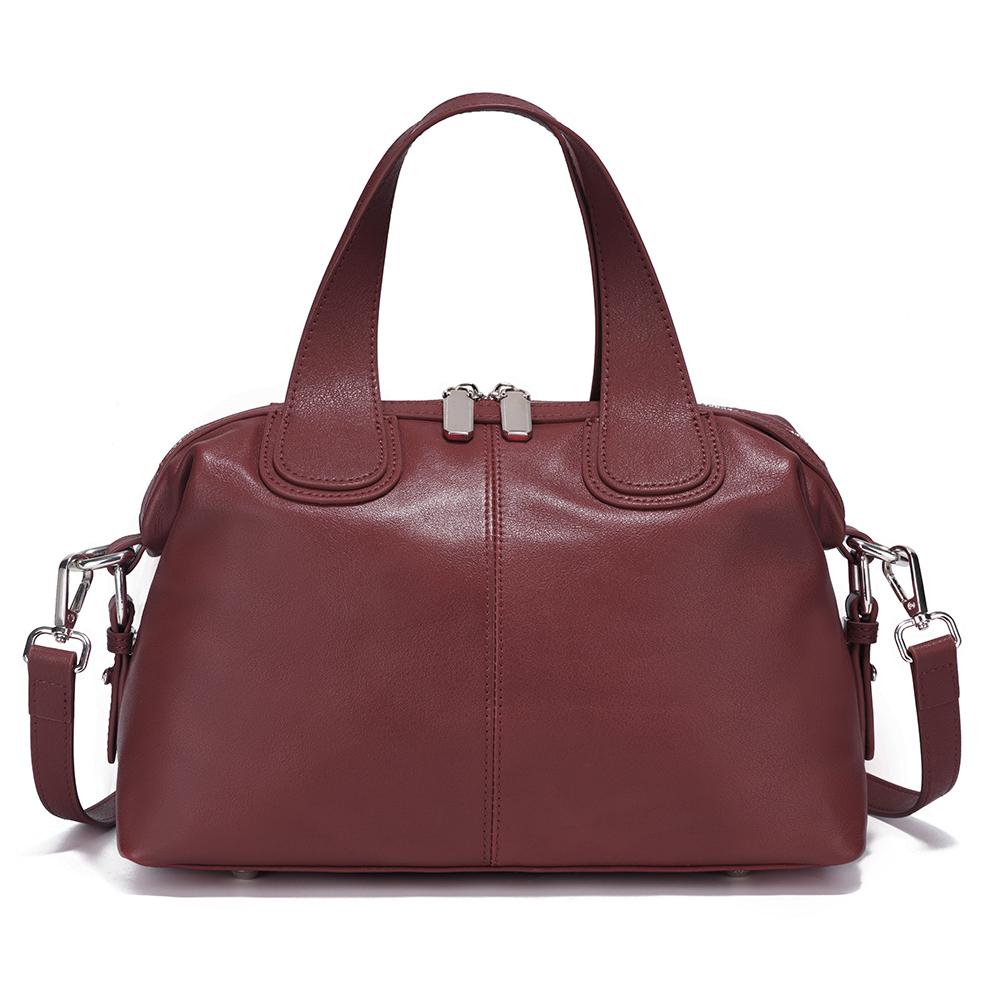 Geantă de damă cu mâner superior din piele naturală Zency Boston Bag