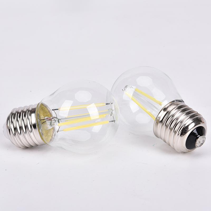 Lâmpada Led Spot 2W/4W/6W E27 Cob Vela/Ponta de Chama G45 Vidro Filamento Lâmpada
