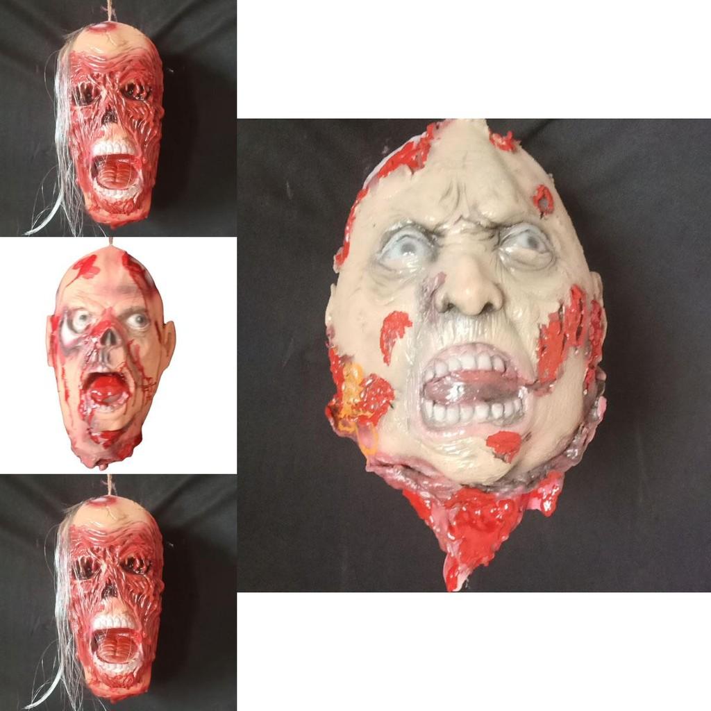 Spooky Ghostly Head Hanging Decoration For Halloween Haunted House Setup