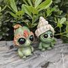 Alien Elf Statue Resin Cartoon Alien Elf Figurine Desktop Ornament Fantasy Creature Sculpture Home, Garden & Halloween Decor