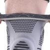 Gestrickte Kniekompressionsbandage mit seitlichen Stabilisatoren Patella-Polster Damen Herren Meniskusriss Verletzung Regeneration Gelenkschmerzen Laufen Sport Kniebandage