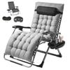 SucceBuy Zero Gravity Chair Zero Gravity Recliner Lounge Chair Adjustable Anti Gravity Chair with Cushion Footrest and Cupholder