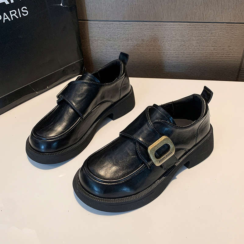Platform Women's New Summer Mary Jane Women's Shoes Black Single Shoes British Style Small Leather Shoes