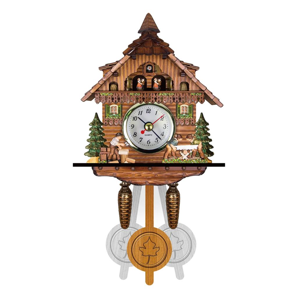 Traditional Black Forest Chalet Clock Charming Home Décor Imitation Wood Style Cuckoo Clock CM003