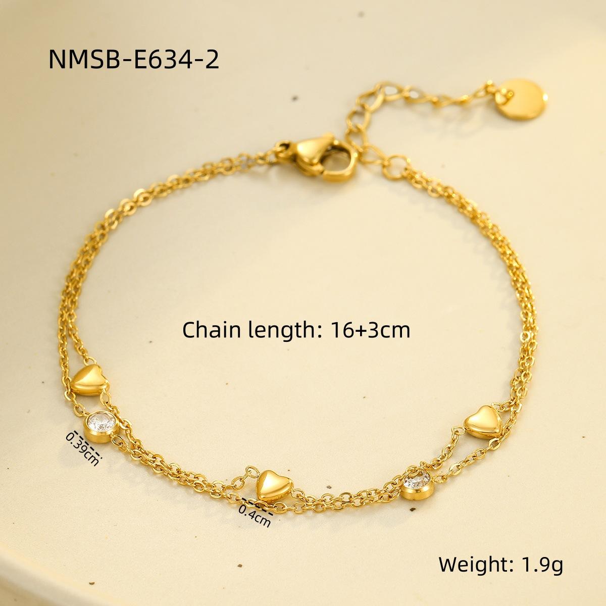 GEMCHIC Women s Stainless Steel Love Heart Rhinestone Bracelet Fashion Trendy Titanium Steel Jewelry Wholesale