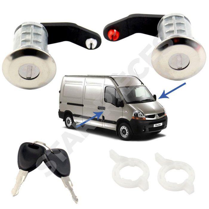 2 serrures de porte pour Master 2, Mascott, Opel Movano A, Nissan Interstar (1998-2010) vendu avec double de clés