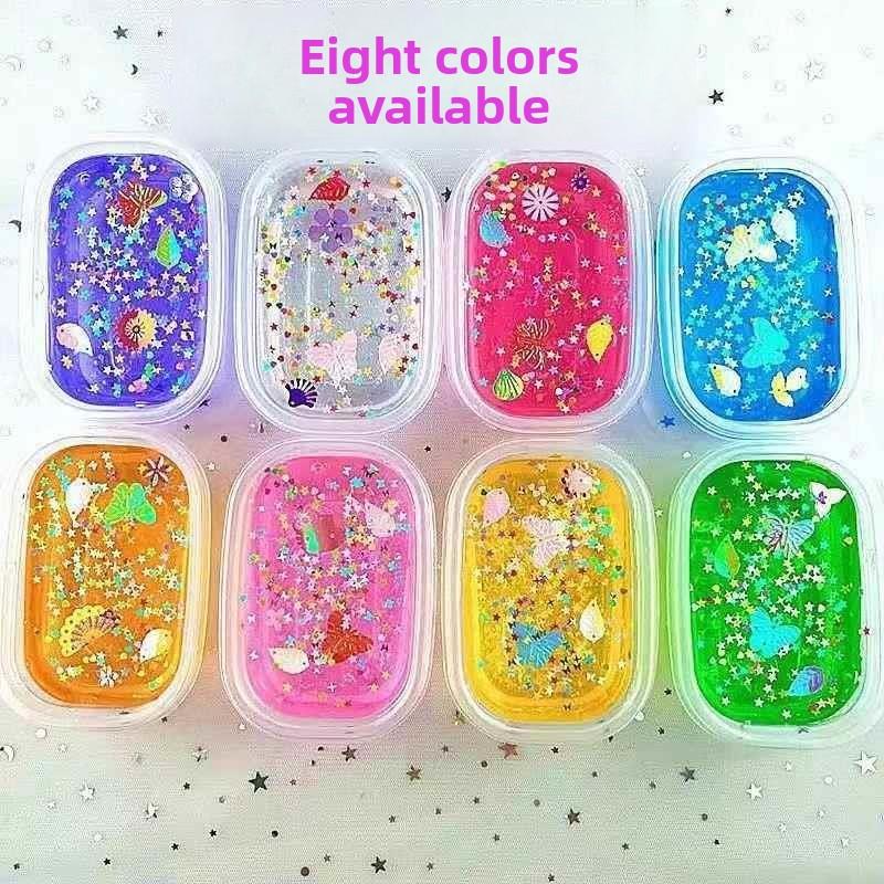 

Transparent Crystal Mud Slime, Soft Stretch Clay Play Dough, Festive Daily Supplies, Holiday Decor Festival Handmade Gift Presents