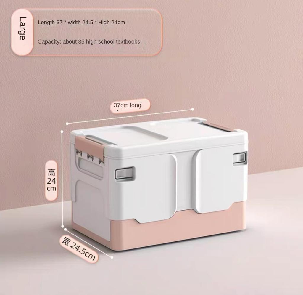 Úložný box Skládací box na knihy Studentská třída Organizační box na svačinku Úložný prostor na hračky Obývací pokoj Extra velký s víkem