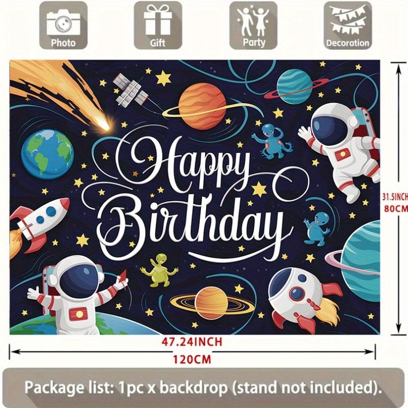 Party Backdrop Astronaut Space Flat Celebrations Bars Cafes Restaurants Clubs Event Backdrop Decoration Birthday Party Decor