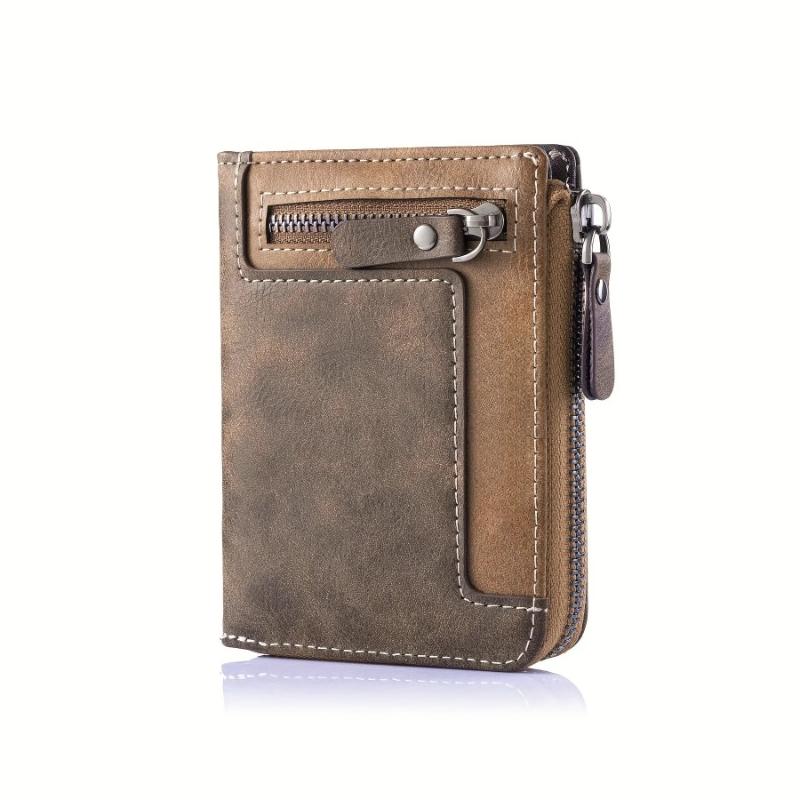 Aliwood Hoge Kwaliteit Herenportemonnee Nubuck Leer Blokkerend Multi Luxe Designer Geldclip Kaarthouder Sleuf 3-voudig Portemonnee