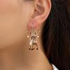 1 Pair of Cute and Charming Christmas Elk Earrings, 2D Acrylic Cartoon Earrings Holiday Gift