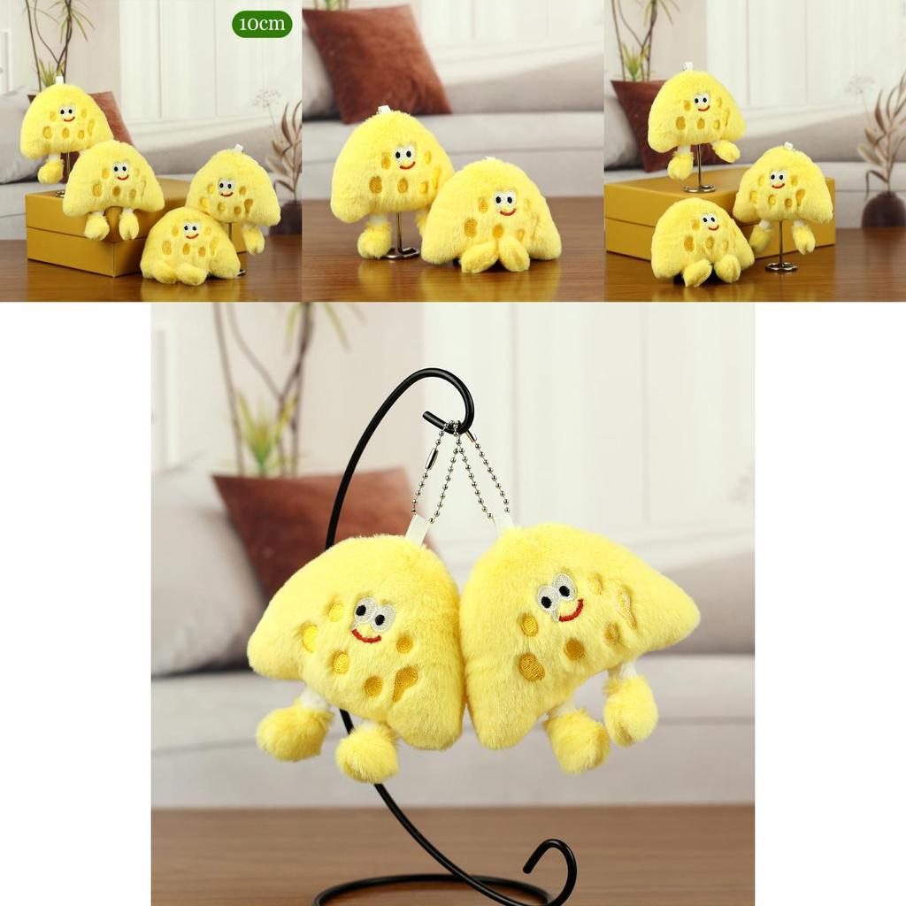 Unique Cheese Sandwich Plush Keychain Cute Soft Accessory Perfect For Couples